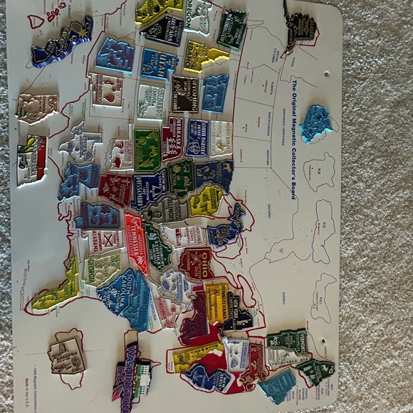 Vintage State Souvenir Magnet Set